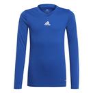 Camiseta adidas Team Base para meninos, azul royal (grande)