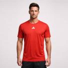Camiseta Adidas TR B 3 Stripes Vermelha e Branca