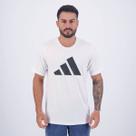 Camiseta Adidas Training Essentials Logo Branca e Preta Camiseta Adidas Training Essentials Logo Branca e Preta
