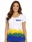 Camiseta Adulta Feminina Brasil Torcida Camiseta Adulta Feminina Brasil Torcida