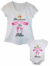 Camiseta Adulta Feminina e Body de Bebê Primeiro Dia das Mães