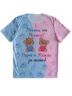 Camiseta Adulta Masculina Chá Revelação Menino ou Menina Ursinhos