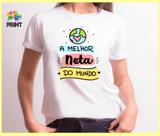 Camiseta Adulto A Melhor Neta do Mundo -Avó Avô Zlprint
