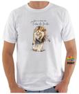 Camiseta Adulto Ele é o Leão da Tribo de Judá Est. Adam 9 - Religioso Zlprint