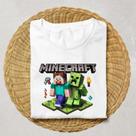 Camiseta Adulto Infantil Minecraft, roblox- poliéster, jogo, camisa gamer