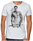 Camiseta Adulto Ou Infantil Arnold Work Hard Croos Fit Academia Maromba
