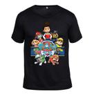 Camiseta Adulto Personagens Patrulha Canina PAW Manga Curta Leve Camiseta Adulto Personagens Patrulha Canina PAW Manga Curta Leve
