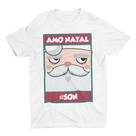 Camiseta Adulto Plus Size Amo Natal SQN Branca