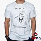 Camiseta Agust D 100% Algodão BTS Suga K-pop Geeko
