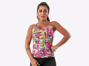 Camiseta alça fina suplex Feminina Básica estampada Camiseta alça fina suplex Feminina Básica estampada
