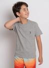 Camiseta Aleatory Infantil Básica New Cinza Mescla