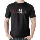 Camiseta Algodão Batimentos Cardíacos Corrida Coração - Foca na Moda