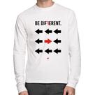 Camiseta Algodão Be Different Manga Longa - Foca na Moda