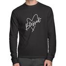 Camiseta Algodão Blessed Heart Manga Longa - Foca na Moda