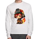Camiseta Algodão Bombeiro Mirim Manga Longa - Foca na Moda Camiseta Algodão Bombeiro Mirim Manga Longa - Foca na Moda