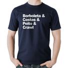 Camiseta Algodão Borboleta & Costas & Peito & Crawl - Foca na Moda
