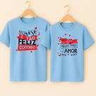 Camiseta Algodão Casal Estampa Velha Infância Letra Música Fofa Presente Dia dos Namorados Metadinha