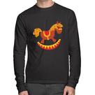 Camiseta Algodão Cavalo Balanço Manga Longa - Foca na Moda