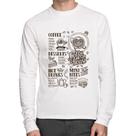 Camiseta Algodão Coffee House Vintage Manga Longa - Foca na Moda