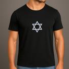 Camiseta Algodão Estrela de Davi Masculina Básica Premium Camisa Manga Curta