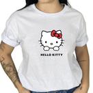 Camiseta Algodão Feminino Estampa Hello Kitt Adulto Blusão Manga Curta