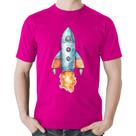 Camiseta Algodão Foguete - Foca na Moda