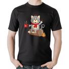 Camiseta Algodão Gatinho Simpático - Foca na Moda