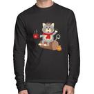 Camiseta Algodão Gatinho Simpático Manga Longa - Foca na Moda