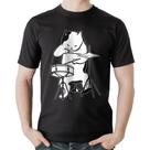 Camiseta Algodão Gato Baterista - Foca na Moda