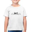 Camiseta Algodão Infantil Bateria Batimentos Cardíacos - Foca na Moda