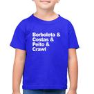 Camiseta Algodão Infantil Borboleta & Costas & Peito & Crawl - Foca na Moda