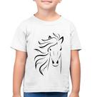 Camiseta Algodão Infantil Cavalo Traços - Foca na Moda Camiseta Algodão Infantil Cavalo Traços - Foca na Moda