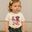 Camiseta Algodão Infantil Estampa Love Cabrita 025 Modinha Kid Country Feminina Garota Look Conforto