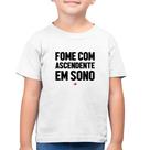 Camiseta Algodão Infantil Fome com ascendente em sono - Foca na Moda