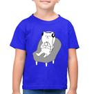 Camiseta Algodão Infantil Gatinho Ouvindo Música - Foca na Moda