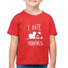 Camiseta Algodão Infantil I Hate Mornings - Foca na Moda Camiseta Algodão Infantil I Hate Mornings - Foca na Moda