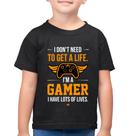 Camiseta Algodão Infantil I'm a gamer, I have lots of lives - Foca na Moda