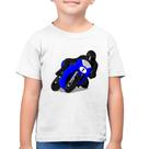 Camiseta Algodão Infantil Moto Corrida - Foca na Moda