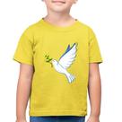 Camiseta Algodão Infantil Pomba da Paz - Foca na Moda