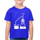 Camiseta Algodão Infantil Química Erlenmeyer e Bequer - Foca na Moda
