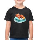Camiseta Algodão Infantil Ursinho Teddy Relaxando Na Piscina - Foca na Moda Camiseta Algodão Infantil Ursinho Teddy Relaxando Na Piscina - Foca na Moda