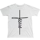 Camiseta Algodão Jesus Frase Cristão Estilo Evangélico Cruz Gospel
