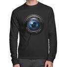 Camiseta Algodão Lente Câmera Manga Longa - Foca na Moda Camiseta Algodão Lente Câmera Manga Longa - Foca na Moda