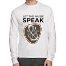 Camiseta Algodão Let the music speak Manga Longa - Foca na Moda Camiseta Algodão Let the music speak Manga Longa - Foca na Moda