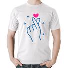 Camiseta Algodão Mini coração coreano - Foca na Moda