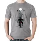 Camiseta Algodão Motociclista na floresta - Foca na Moda