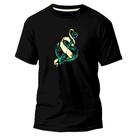 Camiseta Algodão Premium Estampa Digital Âncora Verde Lisa