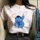 Camiseta Algodão Premium Feminina Stich Desenho