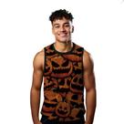 Camiseta Algodão Regata Verão Estilo Moda Praia Abóbora Terror Halloween 118