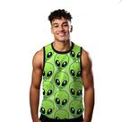 Camiseta Algodão Regata Verão Estilo Moda Praia Aliem Cartoon Funny 329